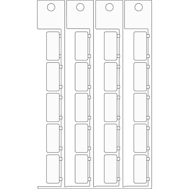 Non adhesive white tag 9x20 for SAT920SA1121
