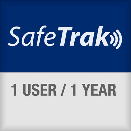 SafeTrak Subscription allowing access to the cloud system for 1 user for 1 year