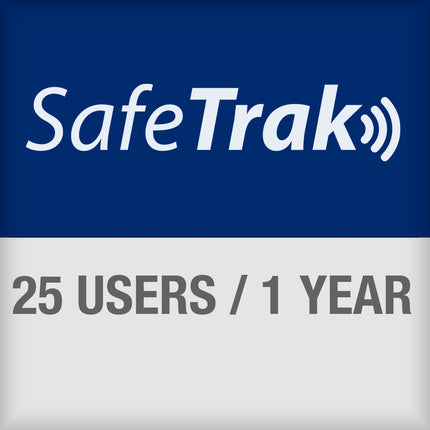 SafeTrak Subscription allowing access to the cloud system up to 25 users for 1 year