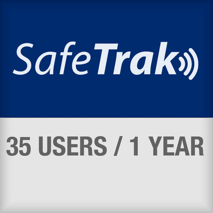 SafeTrak Subscription allowing access to the cloud system up to 35 users for 1 year