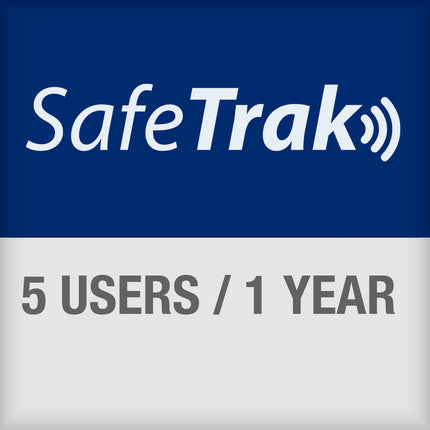 SafeTrak Subscription allowing access to the cloud system up to 5 users for 1 year