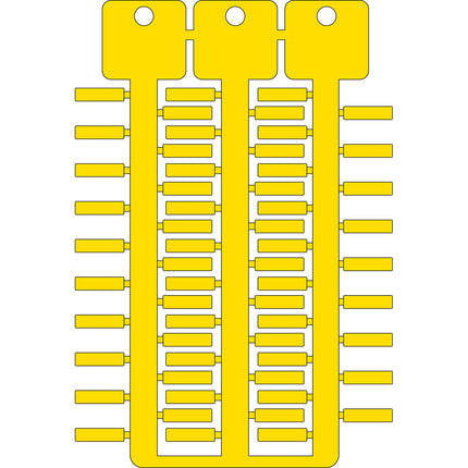 Yellow 4x15 4tree tag