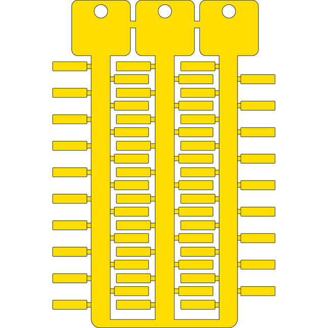 Yellow 4x15 4tree tag