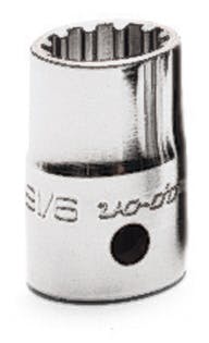Snap-on 1/2" Drive SAE #20, 5/8" Hex, Shallow Spline Socket | SES201B