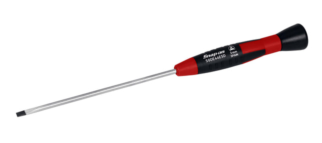 Snap-on Flat Tip 1/8" Electronic Thin Blade Screwdriver | SGDE44ESD