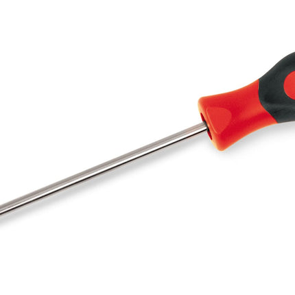 Snap-on Flat Tip Instinct® Hard Grip Cabinet Screwdriver (Red) 8" blade | SHD480R