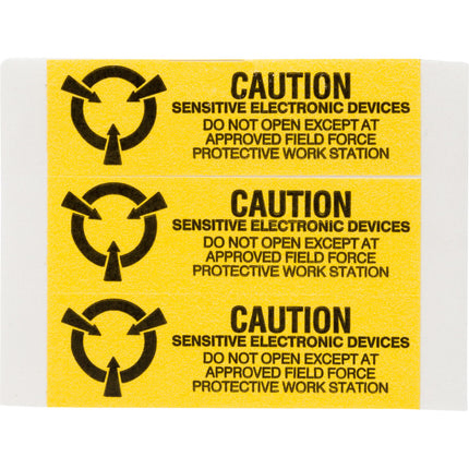 CAUTION SENSITIVE ELECTRONIC DEVICES DO NOT OPEN EXCEPT AT Labels