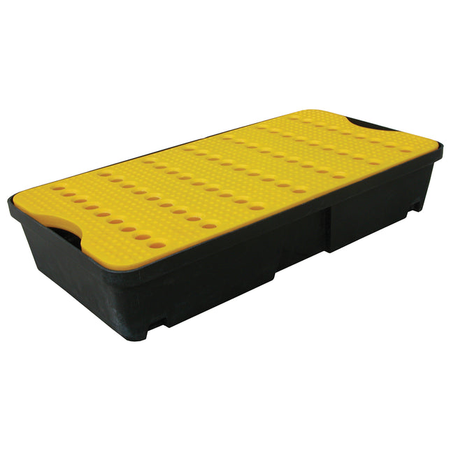 Spill Tray 30 Litre Black Base Yellow Platform