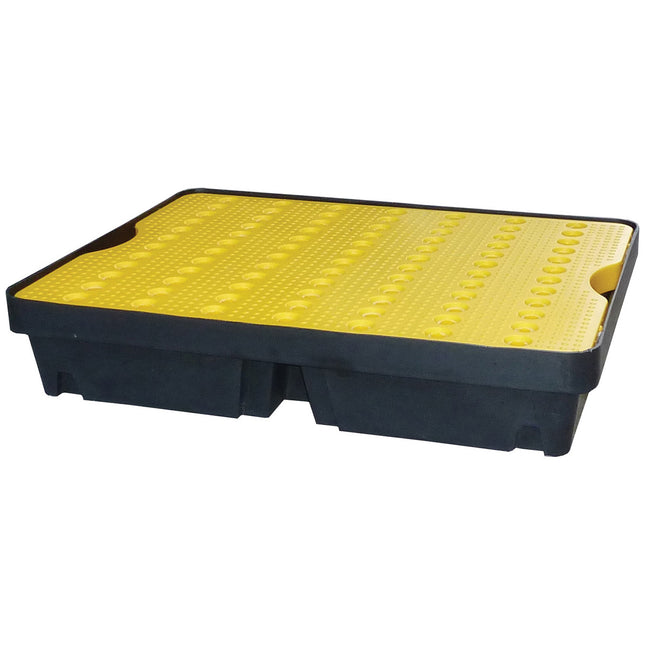 Spill Tray 40 Litre Black Base Yellow Platform