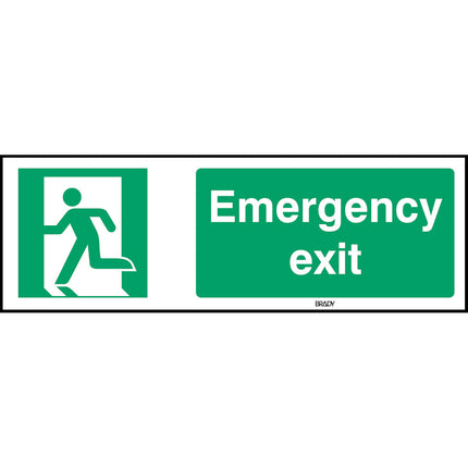 ISO Safety Sign  Emergency exit left