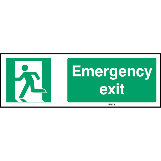 ISO Safety Sign  Emergency exit left