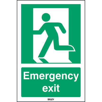 ISO Safety Sign  Emergency exit left