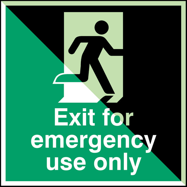 Glowinthedark safety sign