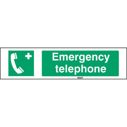 ISO Safety Sign  Emergency telephone