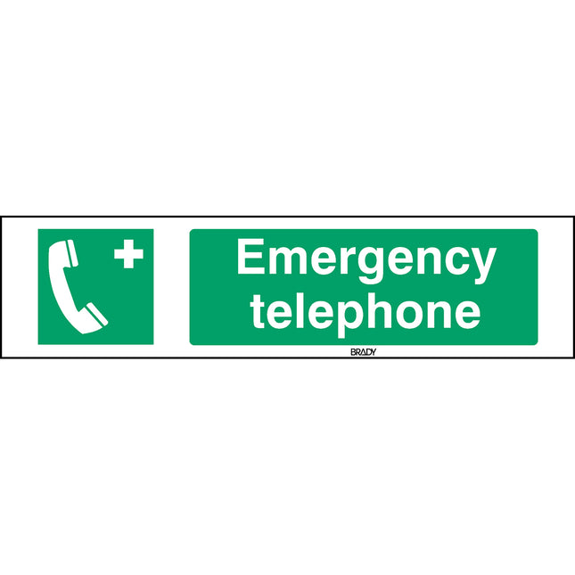ISO Safety Sign  Emergency telephone