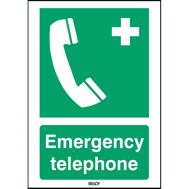 ISO Safety Sign  Emergency telephone