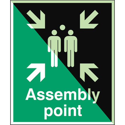 Glowinthedark safety sign