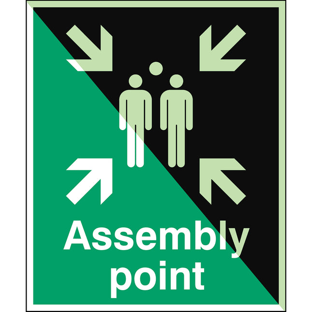 Glowinthedark safety sign