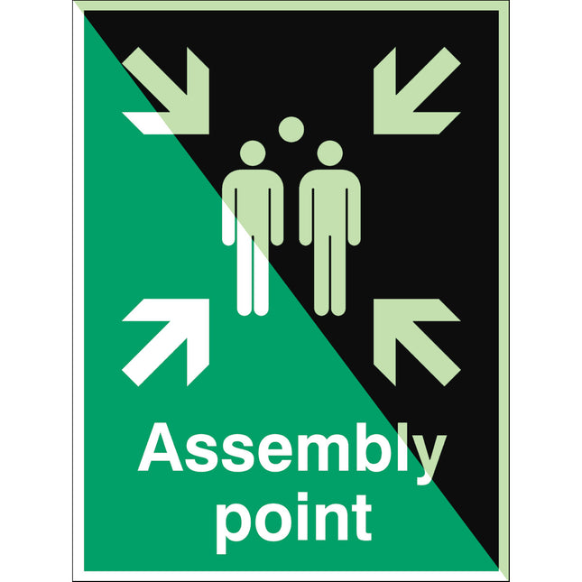 Glowinthedark safety sign