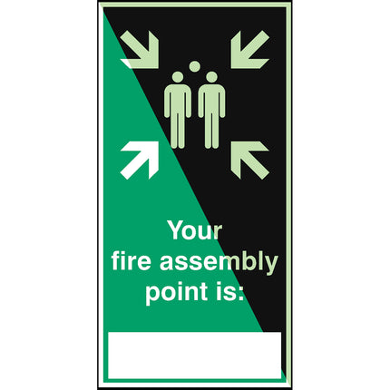 Glowinthedark safety sign