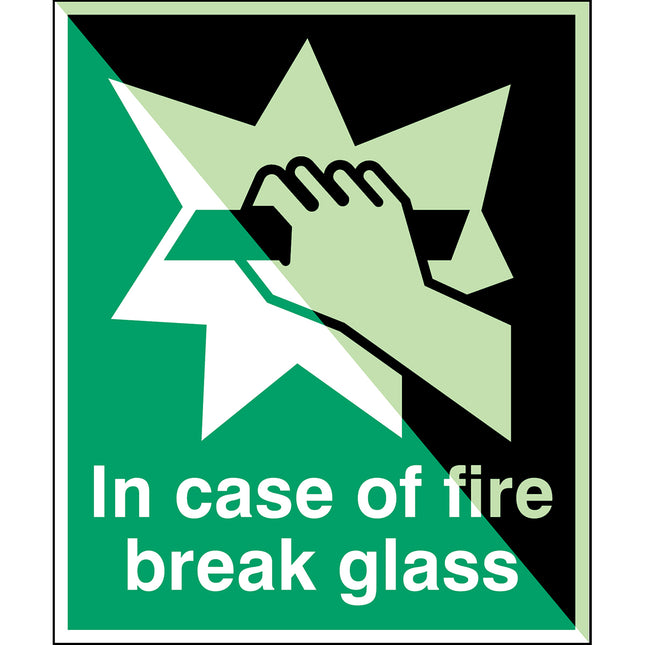 Glowinthedark safety sign