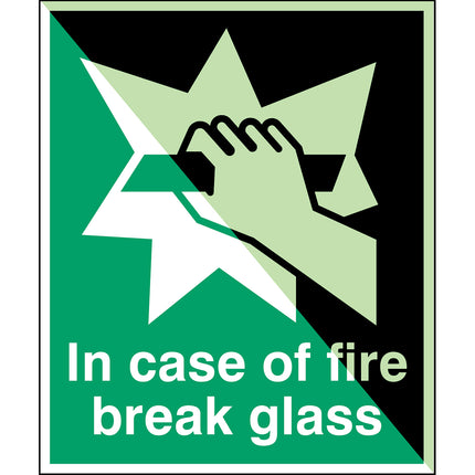 Glowinthedark safety sign