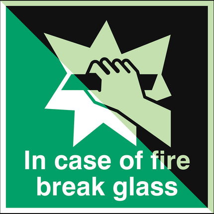 Glowinthedark safety sign