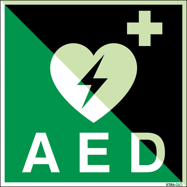 ISO 7010 Sign  Automated external heart defibrillator