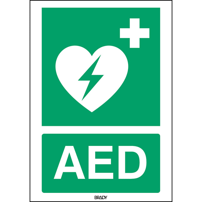 ISO 7010 Sign  Automated external heart defibrillator