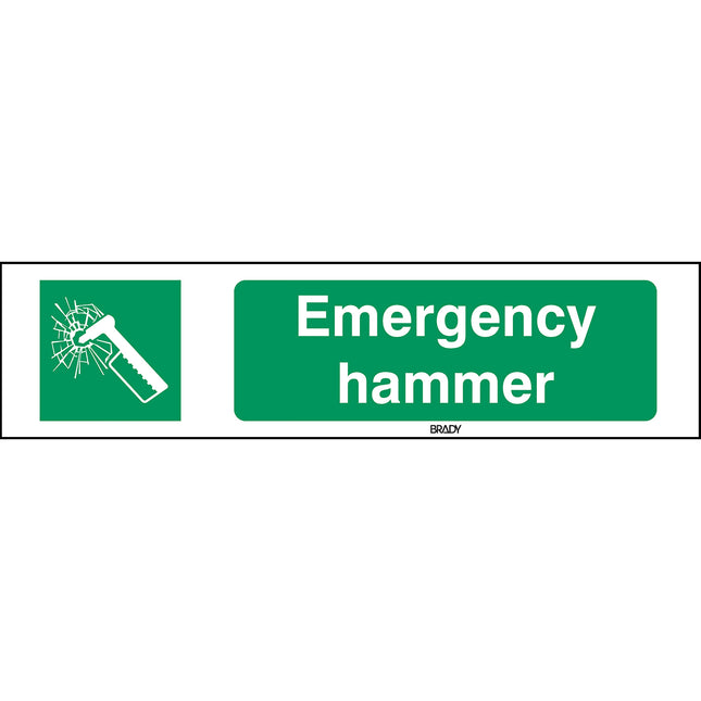 ISO Safety Sign  Emergency hammer