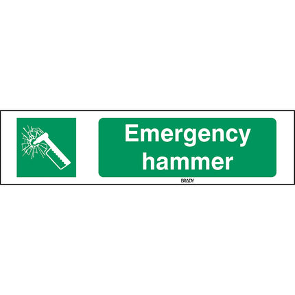 ISO Safety Sign  Emergency hammer