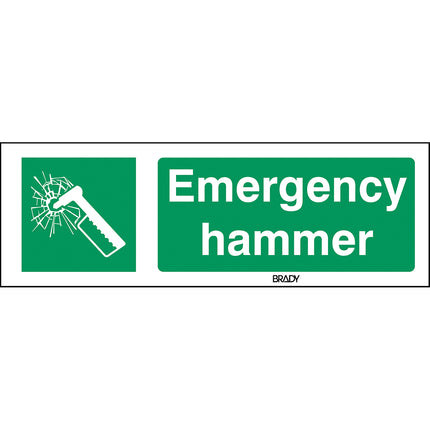 ISO Safety Sign  Emergency hammer