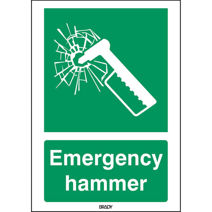 ISO Safety Sign  Emergency hammer