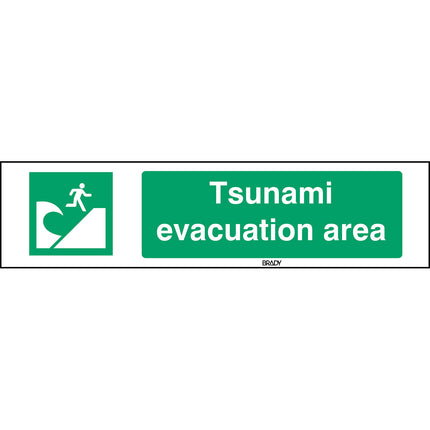 ISO Safety Sign  Tsunami evacuation area