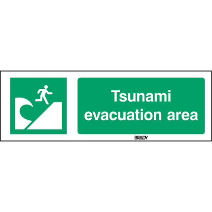 ISO Safety Sign  Tsunami evacuation area
