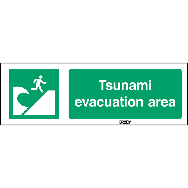 ISO Safety Sign  Tsunami evacuation area