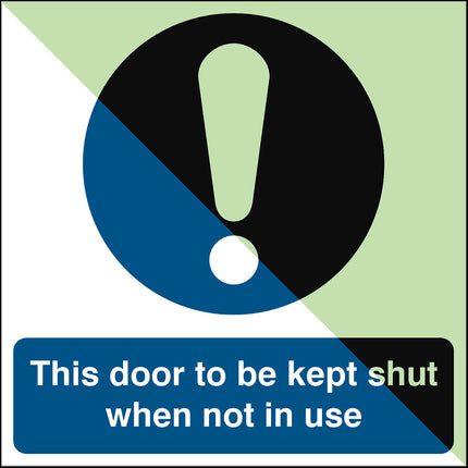 Glowinthedark safety sign