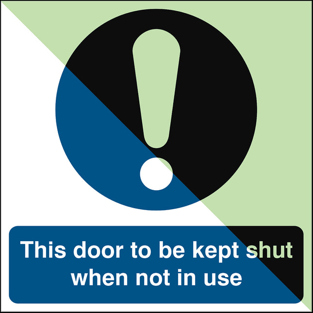 Glowinthedark safety sign