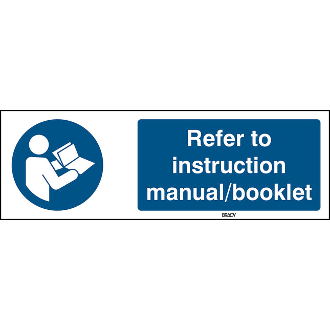 ISO Safety Sign  Refer to instruction manual booklet
