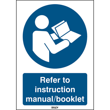 ISO Safety Sign  Refer to instruction manual booklet