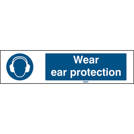 ISO Safety Sign  Wear ear protection