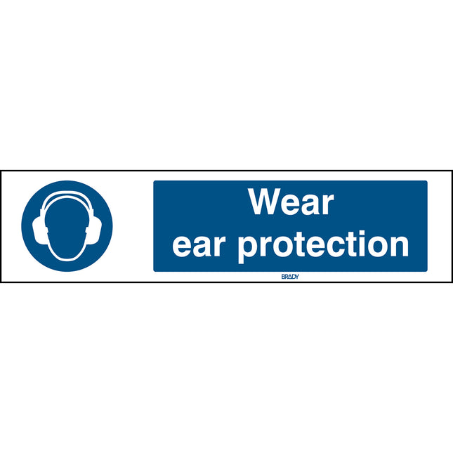 ISO Safety Sign  Wear ear protection