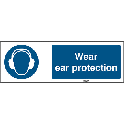 ISO Safety Sign  Wear ear protection