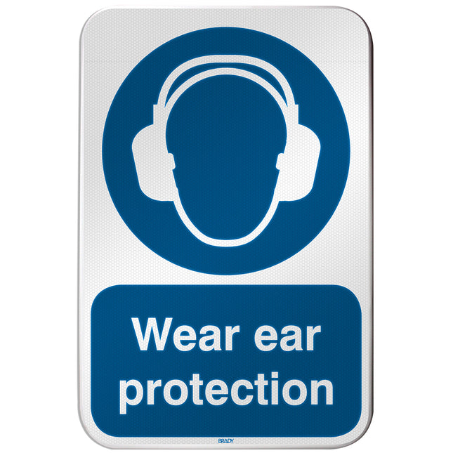 ISO Safety Sign  Wear ear protection