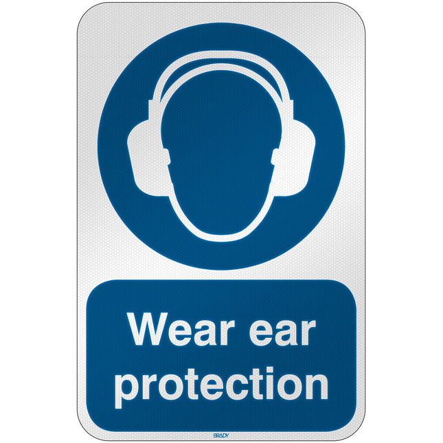 ISO Safety Sign  Wear ear protection