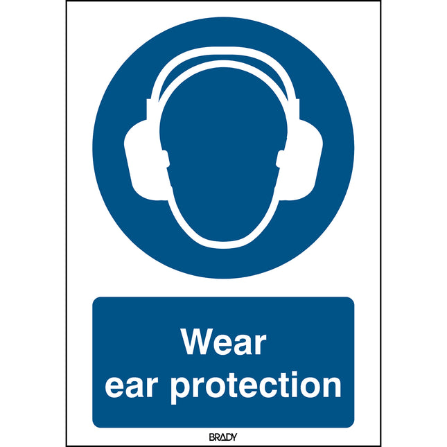ISO Safety Sign  Wear ear protection