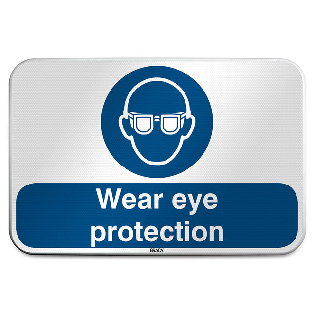 ISO Safety Sign  Wear eye protection