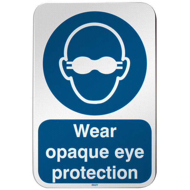 ISO Safety Sign  Wear opaque eye protection