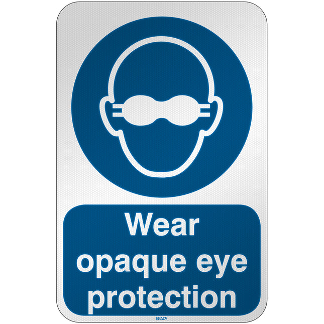 ISO Safety Sign  Wear opaque eye protection