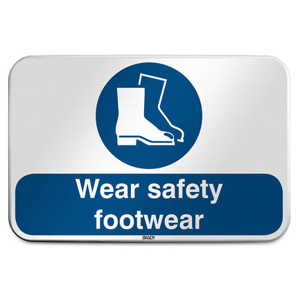 ISO Safety Sign  Wear safety footwear